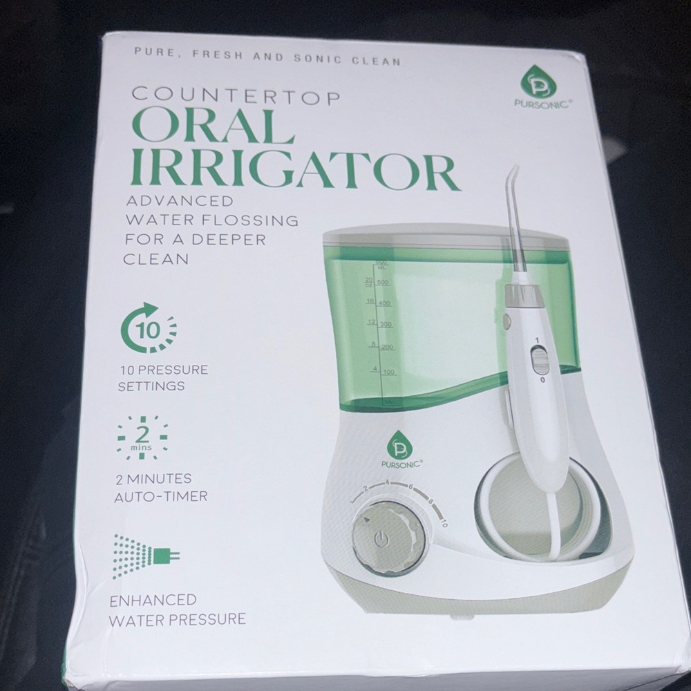 PureSonic Oral Irrigator with Green Tank